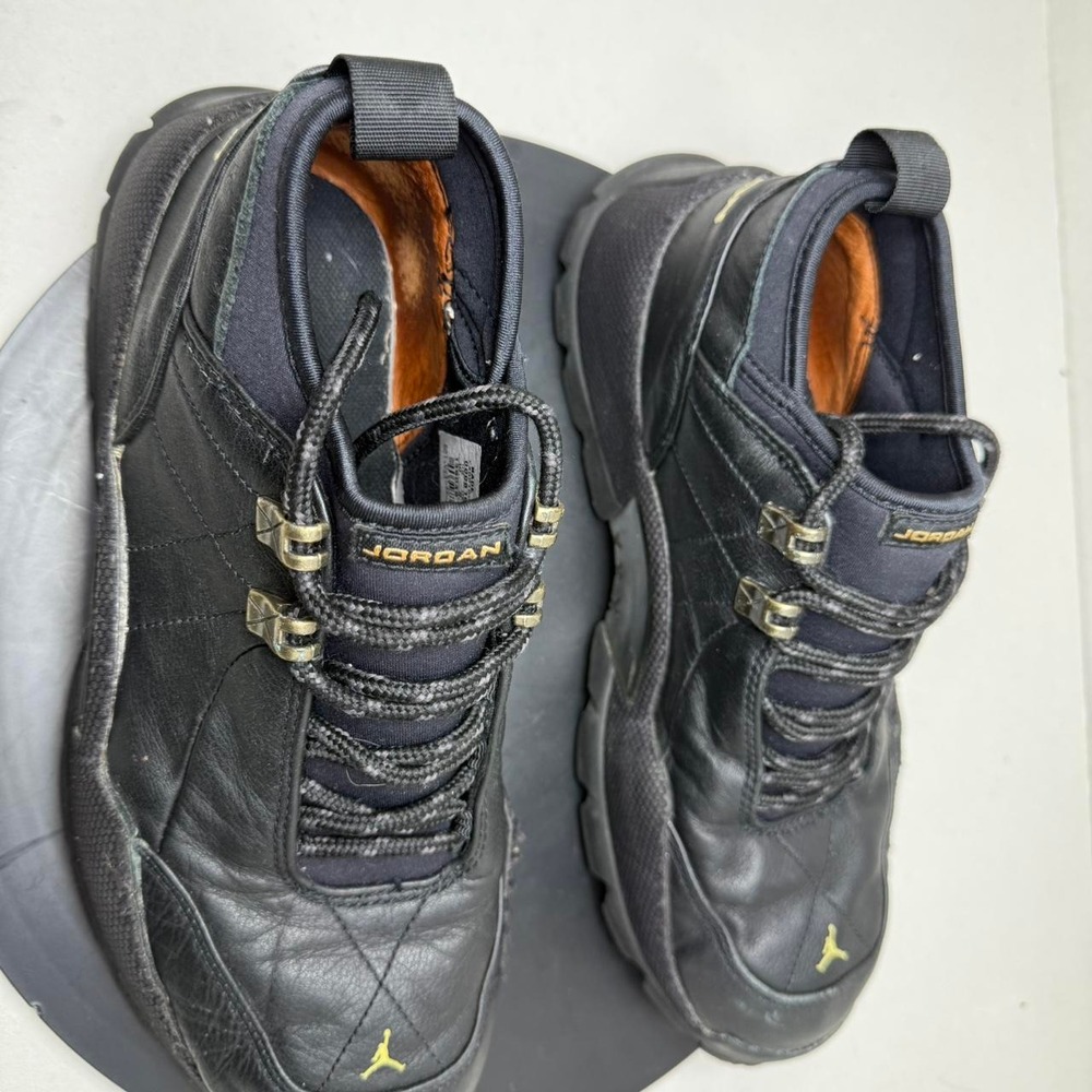 Jordan Expedition Black Gold Dust Leather Sneakers 136049-072 Mens 10 - Picture 5 of 7
